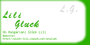 lili gluck business card