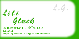 lili gluck business card